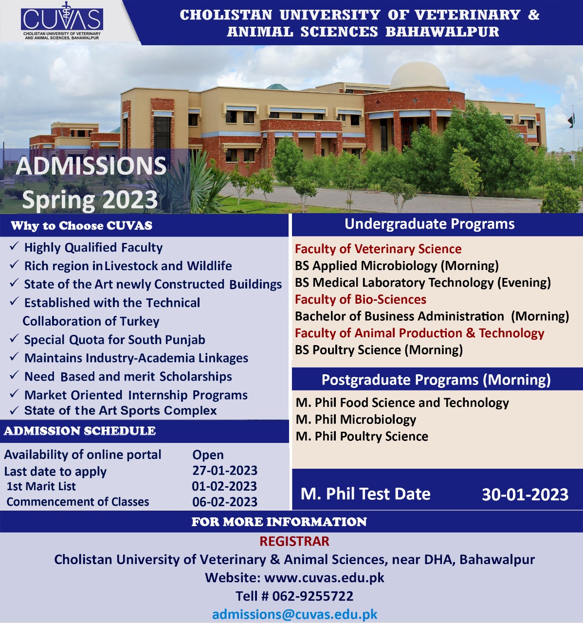 Cholistan Cholistan University of Veterinary & Animal Sciences